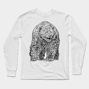 Angry Grizzly Bear Long Sleeve T-Shirt